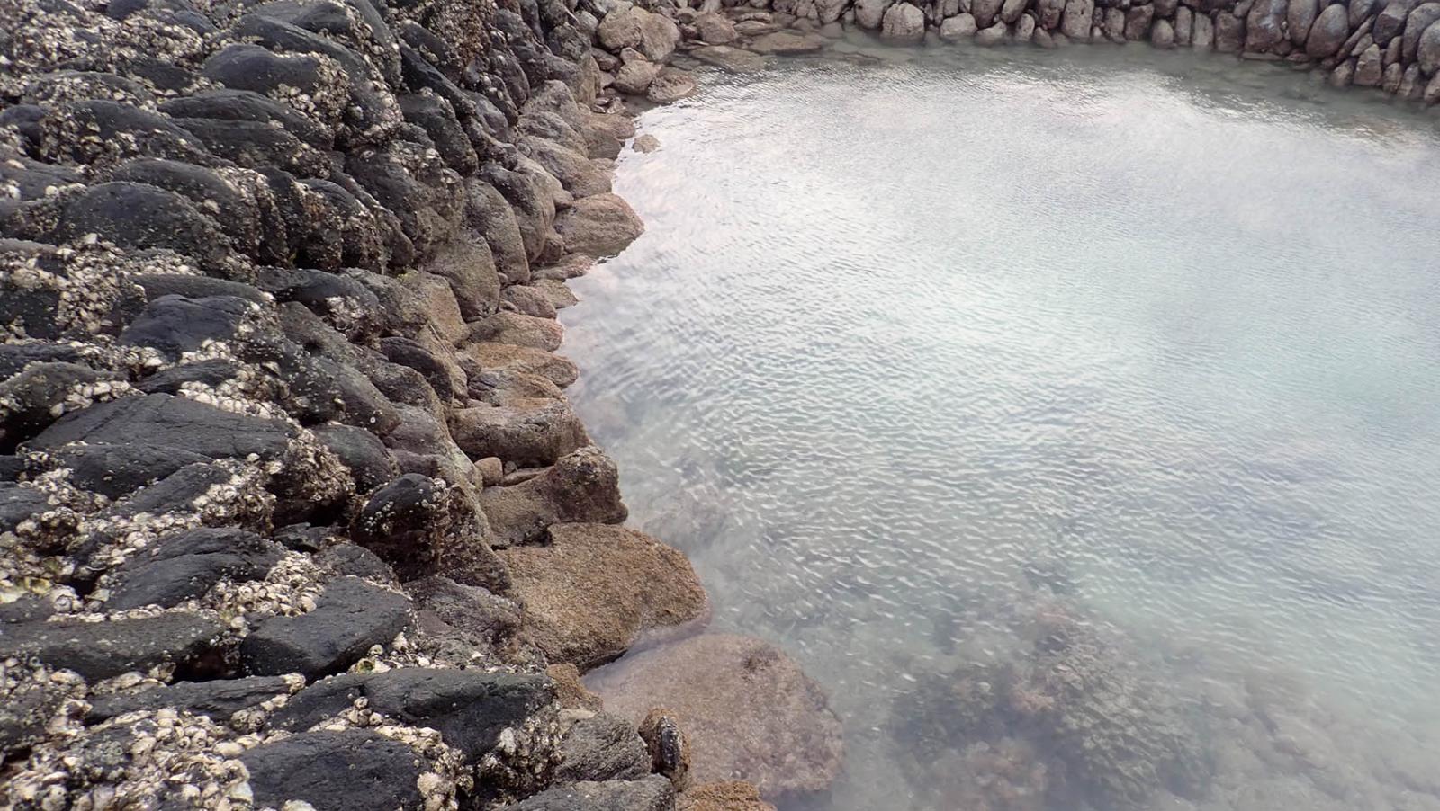 此張影像為後寮村大崎滬目的石階構造。